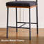 Ensemble de tabourets de bar en lin de 3,26 pouces de hauteur moderne pour îlot de cuisine, tabourets de comptoir avec dossier large et pieds en métal robustes, noir-1056858457-1056858458
