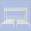 Lit superposé triple polyvalent en métal, séparé en 3 lits simples, structure à bruit réduit pour la sécurité et le confort des enfants