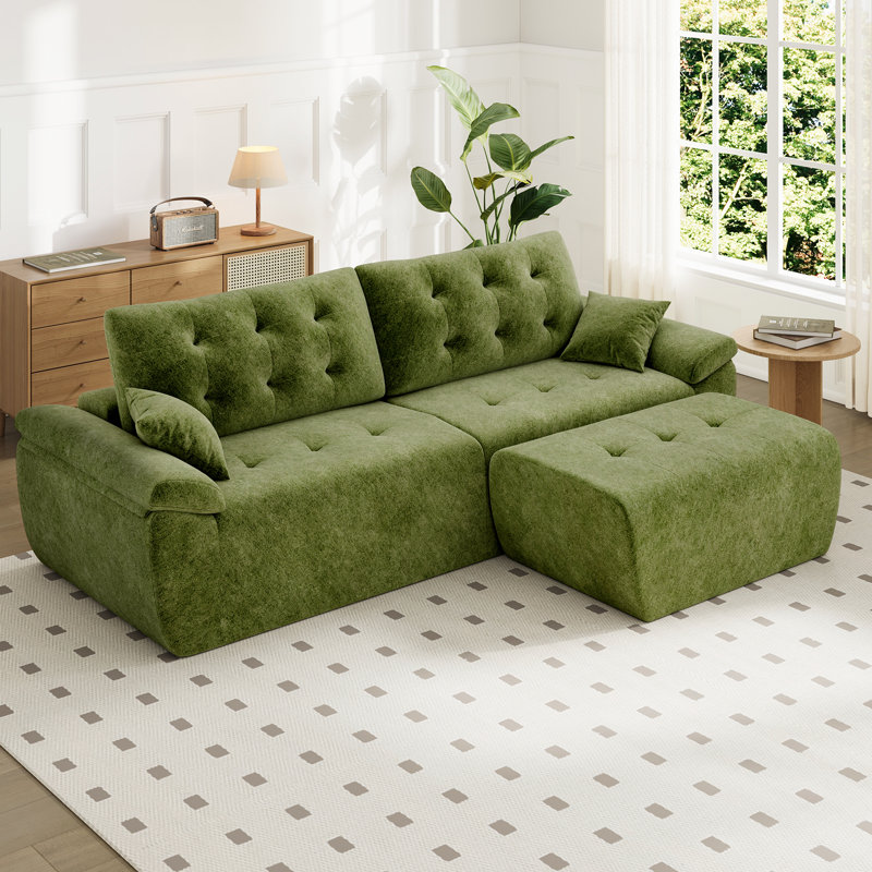 4 Seater Sectional, Green