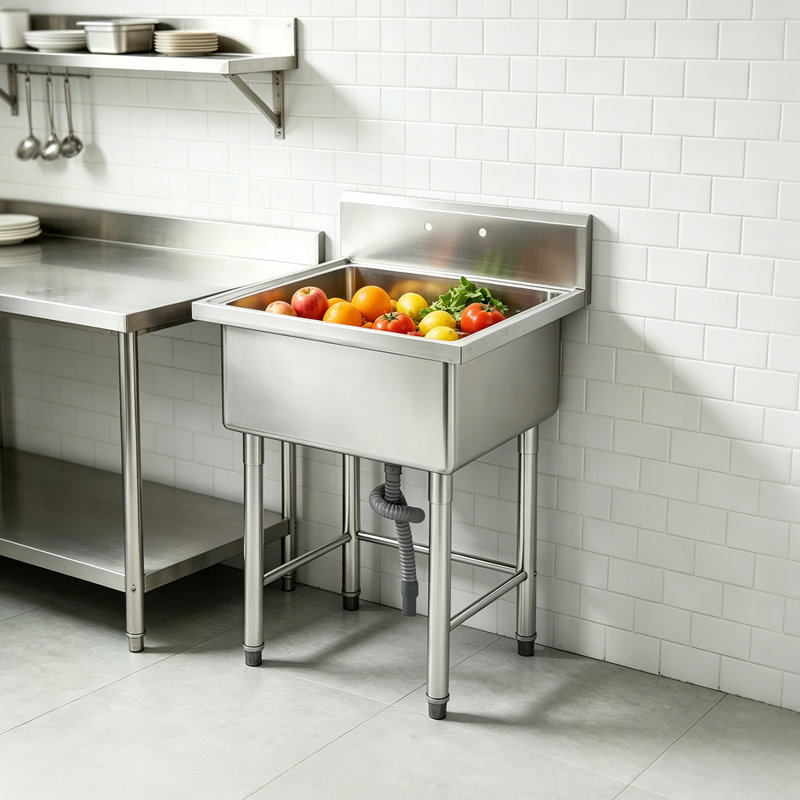 40.5X27x24” Freestanding Utility Sink with Backsplash