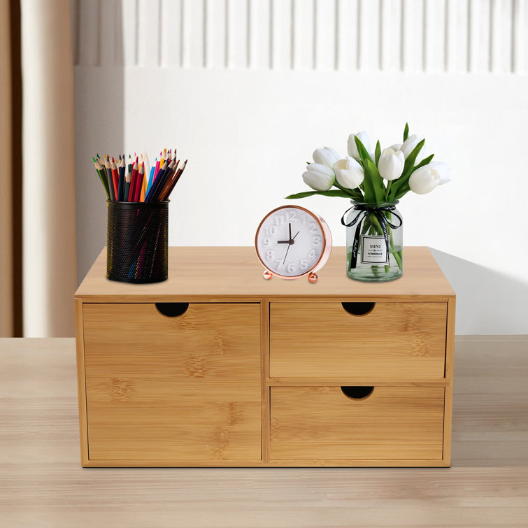 Bamboo 3 Drawer Pantry Tower