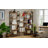 Etagere Bookshelf  Triple Wide 5 Tiers with Baffles and Metal Frame for Living Room Home Office-691031748