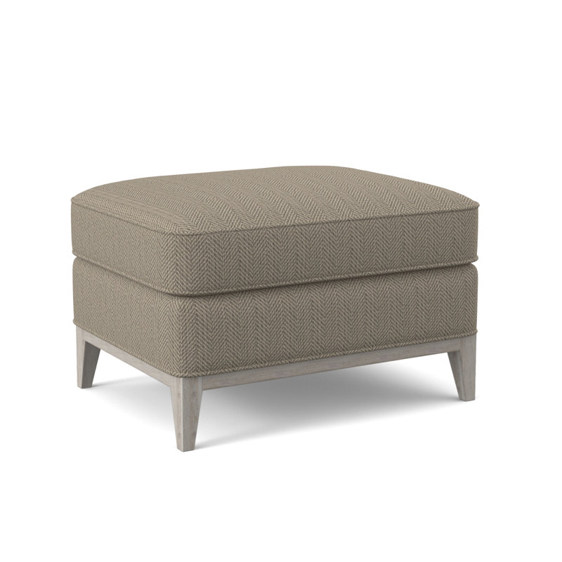 Sonoma Boucle and Velvet Ottoman, Kinsley Sky Viscose, Bisque