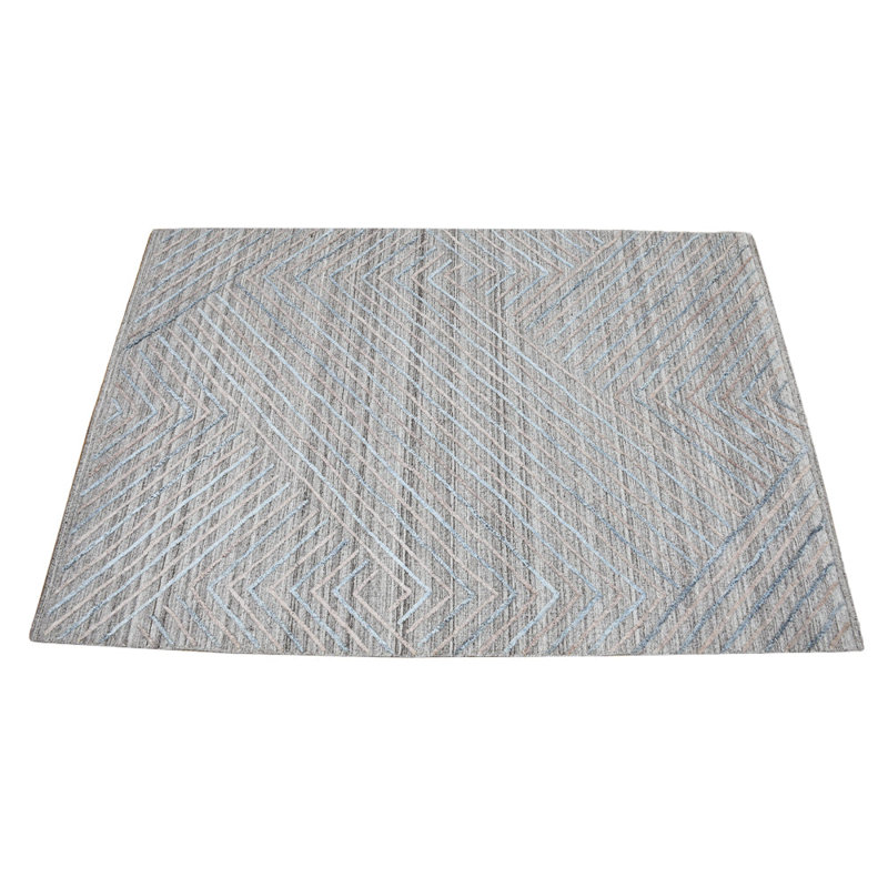 Tapis intérieur contemporain en polypropylène tissé à la main, Rectangle 8 pi x 10 pi