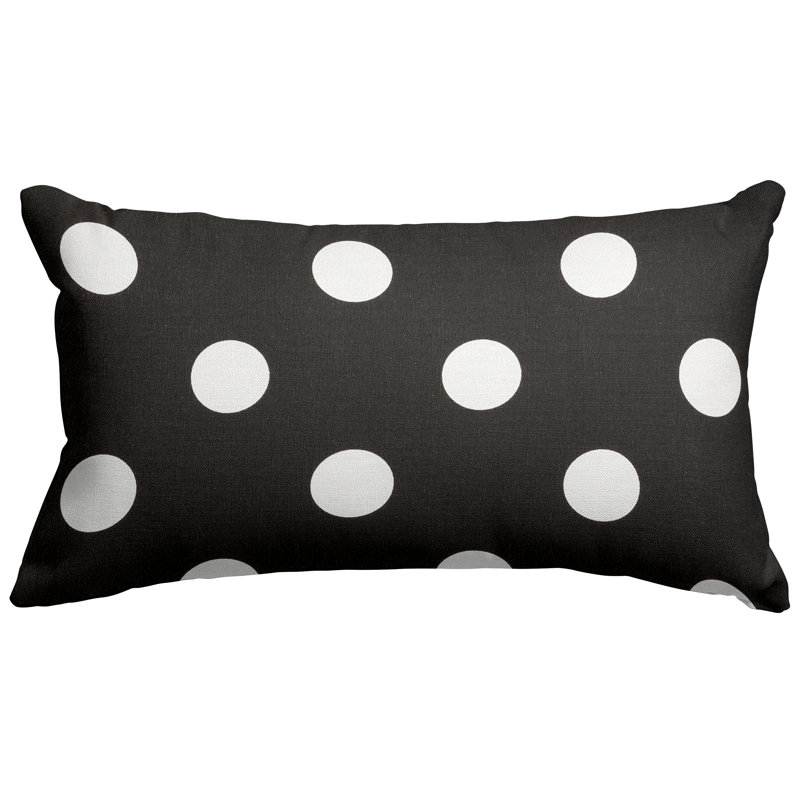 Polka Dot Rectangular Cotton Throw Pillow
