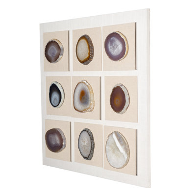 Assortiment de décoration murale tranche d'agate