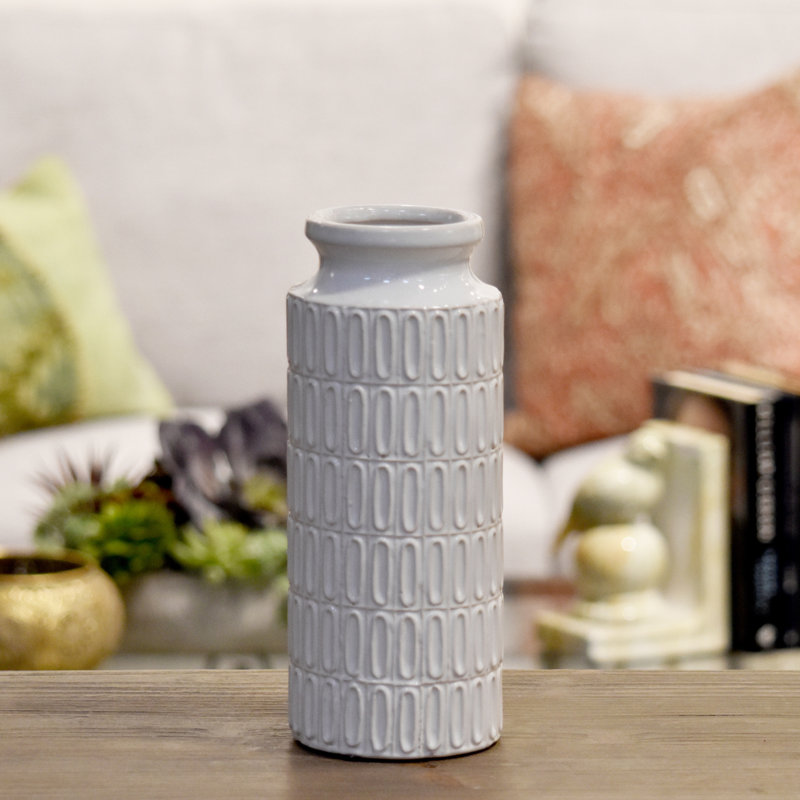 Vase de table en céramique Danville, Blanc