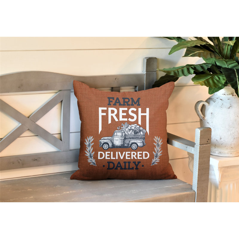 Coussin intérieur / extérieur Ringo Farm, L 17 po x H 17 po, H 15 po x l 15 po