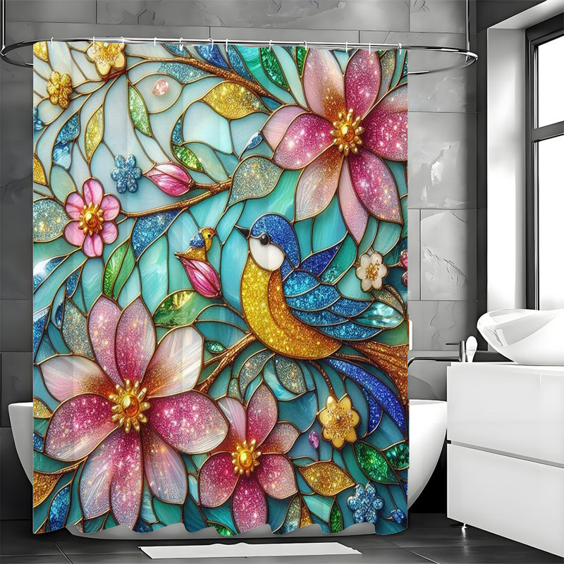 Shower Curtains with Hooks Included