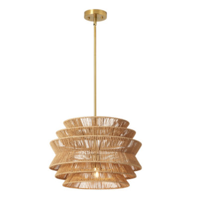 Boho Rattan Chandelier