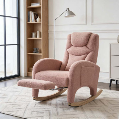 Chaise berçante avec repose-pieds réglable