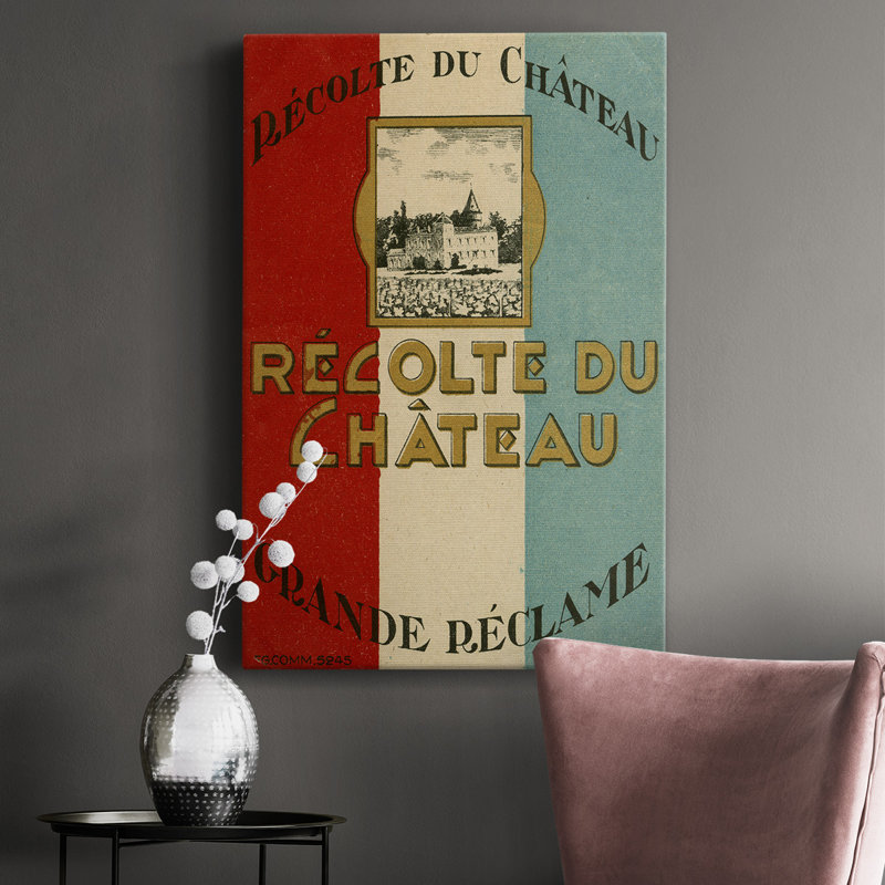 Recolte du château - peinture sur toile tendue, H 48 po x l 32 po x P 1 po