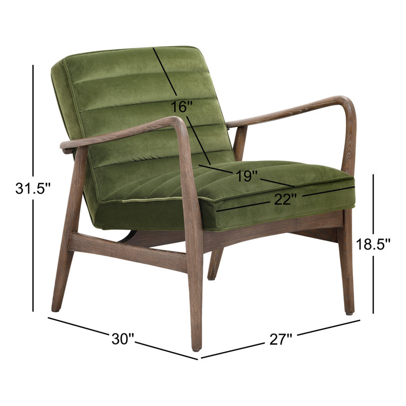 Upholstered Armchair, Green