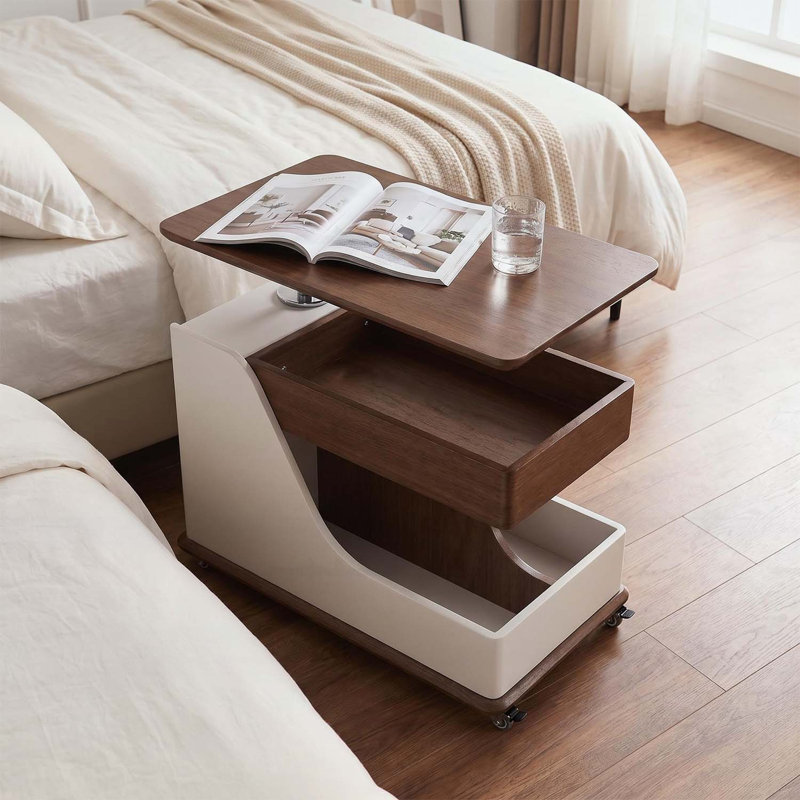 Table basse à hauteur réglable avec rangement