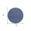 Tapis intérieur lavable floral rond 8 pi bleu marine et gris anthracite