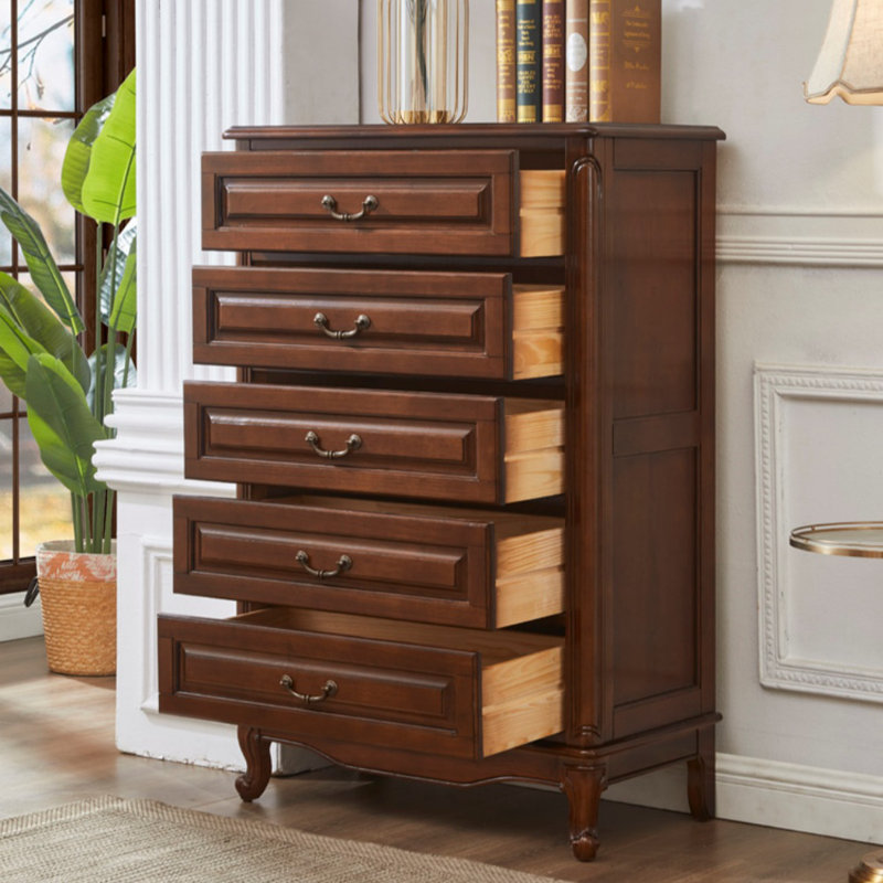 Armoire d'entrée en bois d'hévéa de style simple