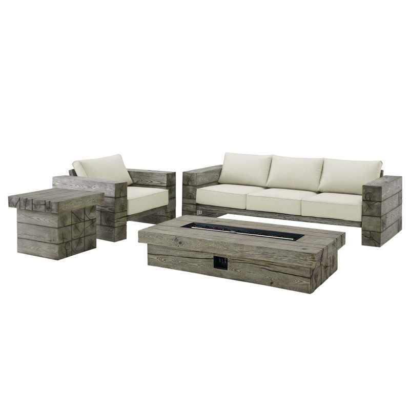 Ensemble de patio extérieur 4 pièces Manteo