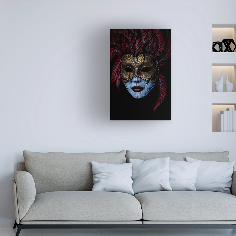 «Where Does The Mask Commencer et se terminer sur toile», H 19 po x l 12 po x P 2 po