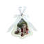 Ornement de Noël en forme de cloche de père Noël et renne blanc 4,75 po
