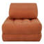 Pouf en velours côtelé de 180 cm (70,8 po) pour salon, chambre et dortoir, mini-canapé moelleux et confortable

- Orange