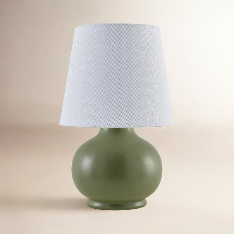 Abat-jour tambour Momsen, Vert foncé, H 13 po x l 8 po x P 8 po