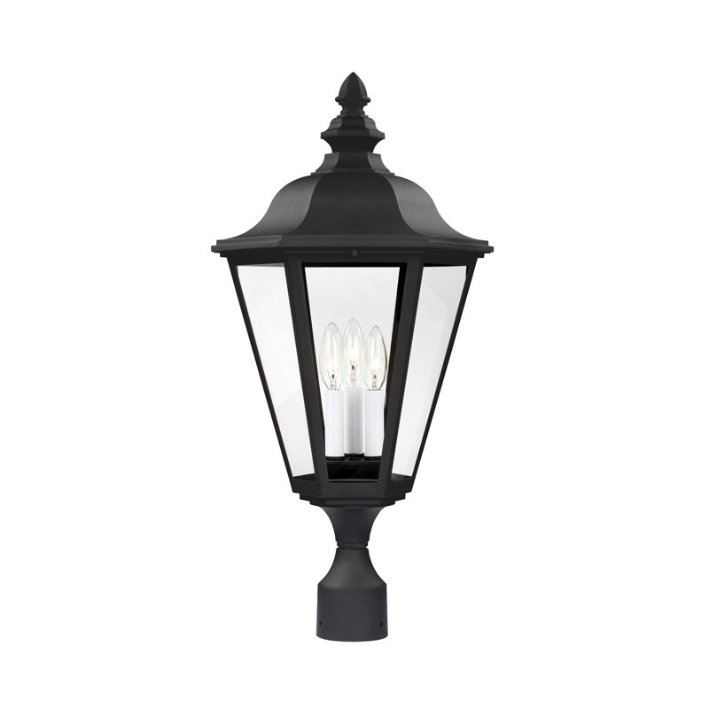 Lampadaire d'extérieur Brentwood à trois lumières de Génération Lighting , Noir, Non