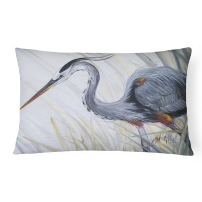 Blue Heron Outdoor Throw Pillow
