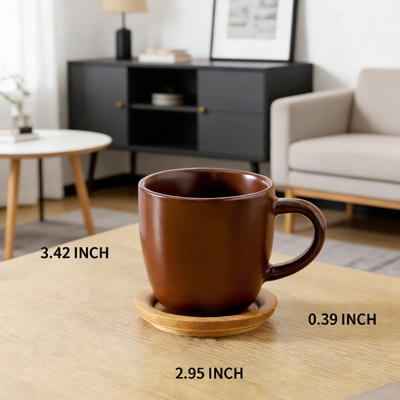 Ensemble de 6 tasses à espresso et soucoupes empilables en porcelaine avec couvercles, 4 tasses en céramique pour café Nitresso