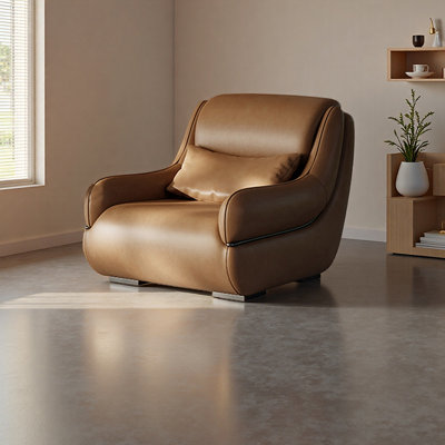 Chaise d'appoint élégante avec similicuir