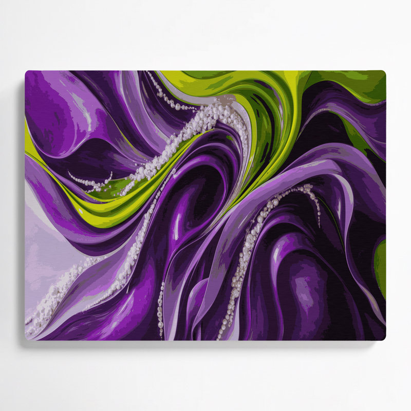 «Lyrical Abstraction 55», art mural en métal mauve, H 11 po x l 14 po