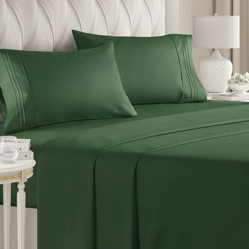 Premium Cooling, Soft & Wrinkle Free Sheet Set - Ultra Soft & Premium Hotel Luxury Bed Sheet Set, Emerald Green