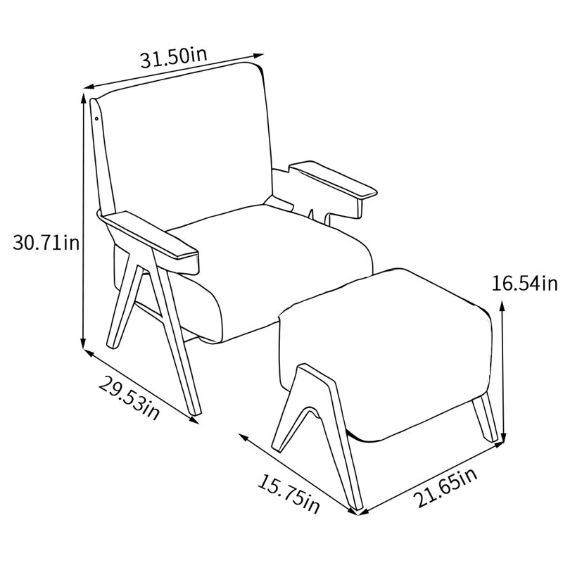 Chaise confortable en bois de frêne respirant