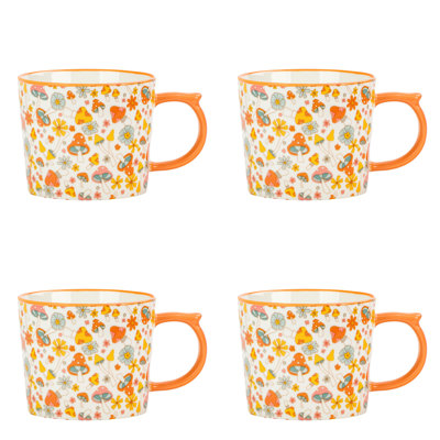 10 grandes tasses Madison Street, champignon rétro