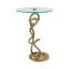 Table d'appoint ronde moderne en aluminium et verre Modern