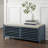 Rustic Entryway Storage Bench With Cushion - Shutter Door Organizer For Shoes And Accessories-199353378