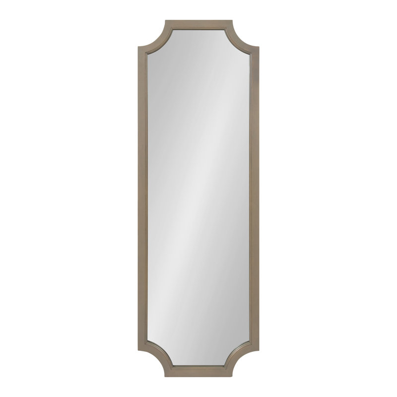 Miroir d'appoint Mertztown Glam, Gris foncé, 48 po x 16 po