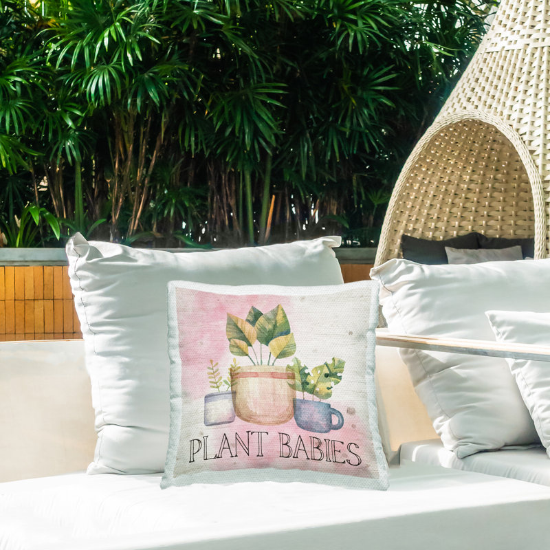Coussin d'extérieur imprimé Plant Plant Baby