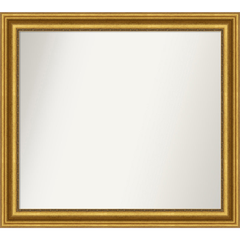 Miroir de salle de bain Jashawna, 35,75 po x 39,75 po, Doré