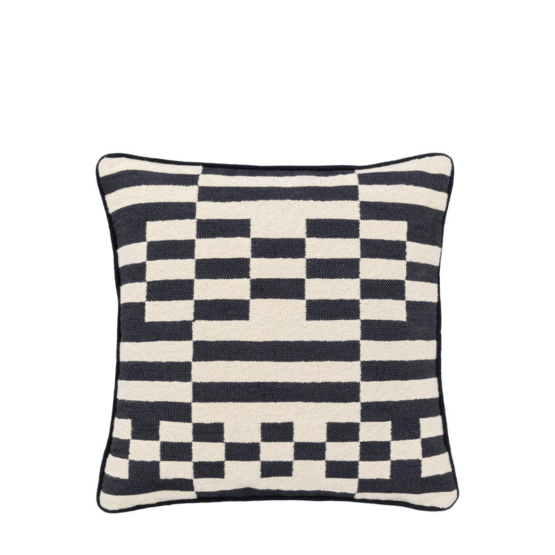 Geometric Square Throw Cushion, Blue