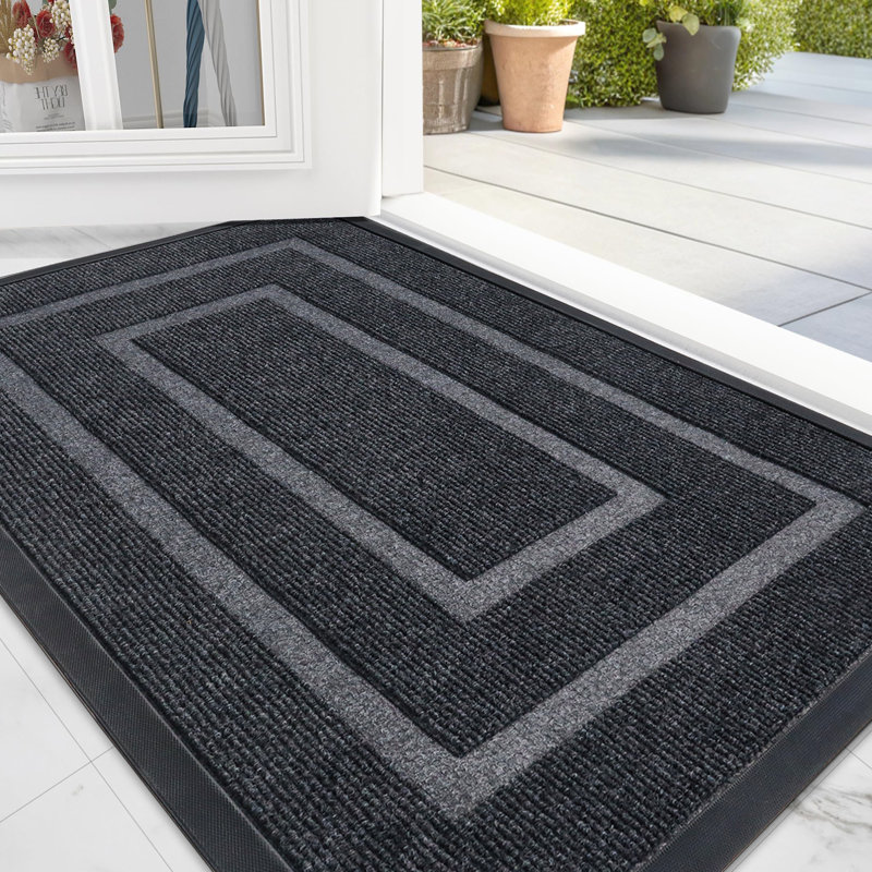 Paillasson intérieur / extérieur Clarance, Gris foncé, L 17 po x L 30 po