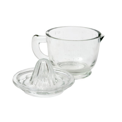 French Bistro Glass Citrus Hand Press Juicer