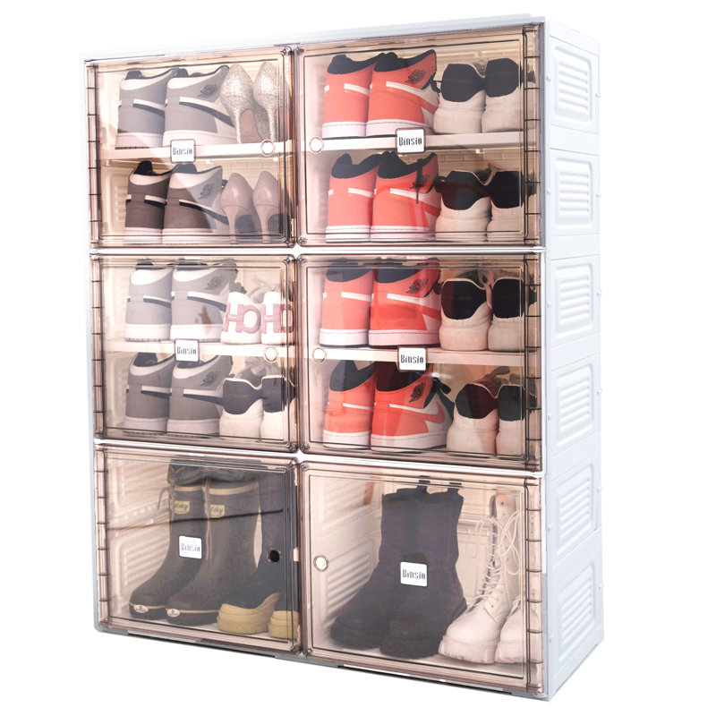 20 Pair Stackable Shoe Storage Cabinet