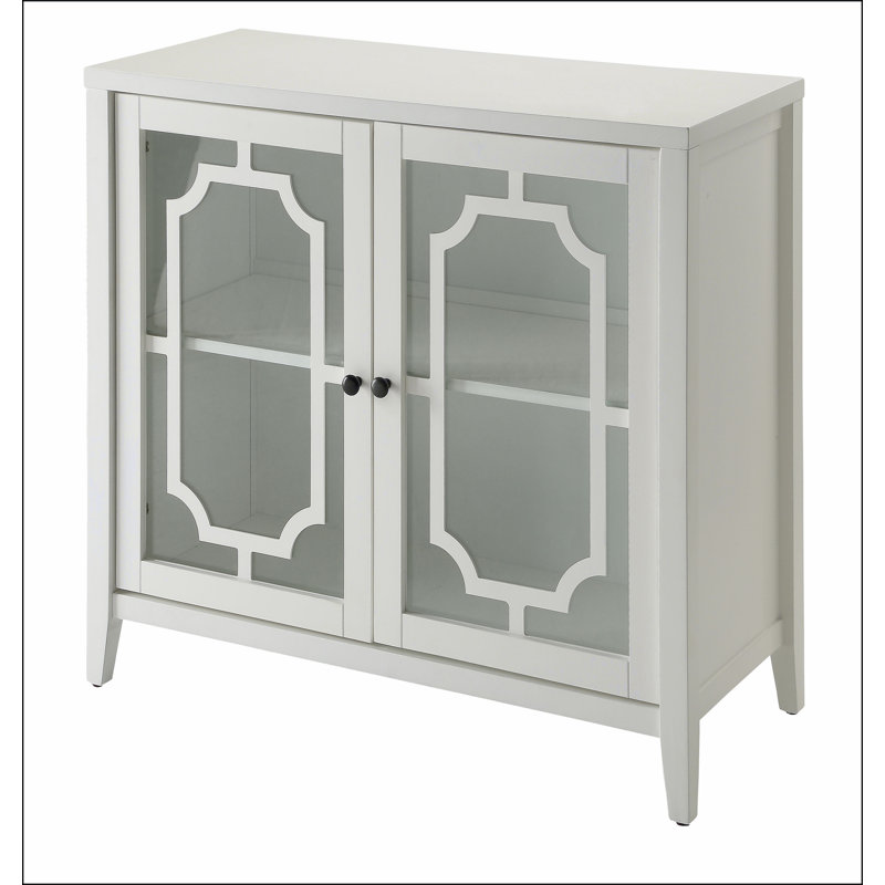 Console blanche avec 2 portes