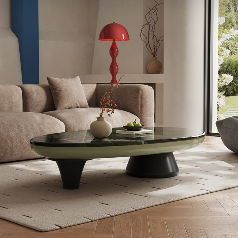 Table basse moderne en marbre minimaliste