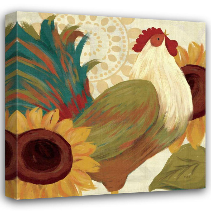 «Red Barrel Studio® Charron, galerie Véronique, art sur toile tendue: Spice Roosters I, H 15 po x l 15 po