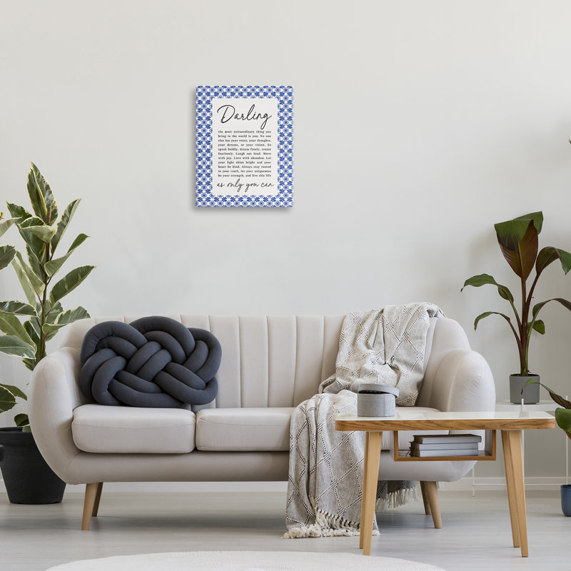 «Darling Only You Can Inspiring Canvas», design par Lettré et doublé, H 20 po x l 16 po