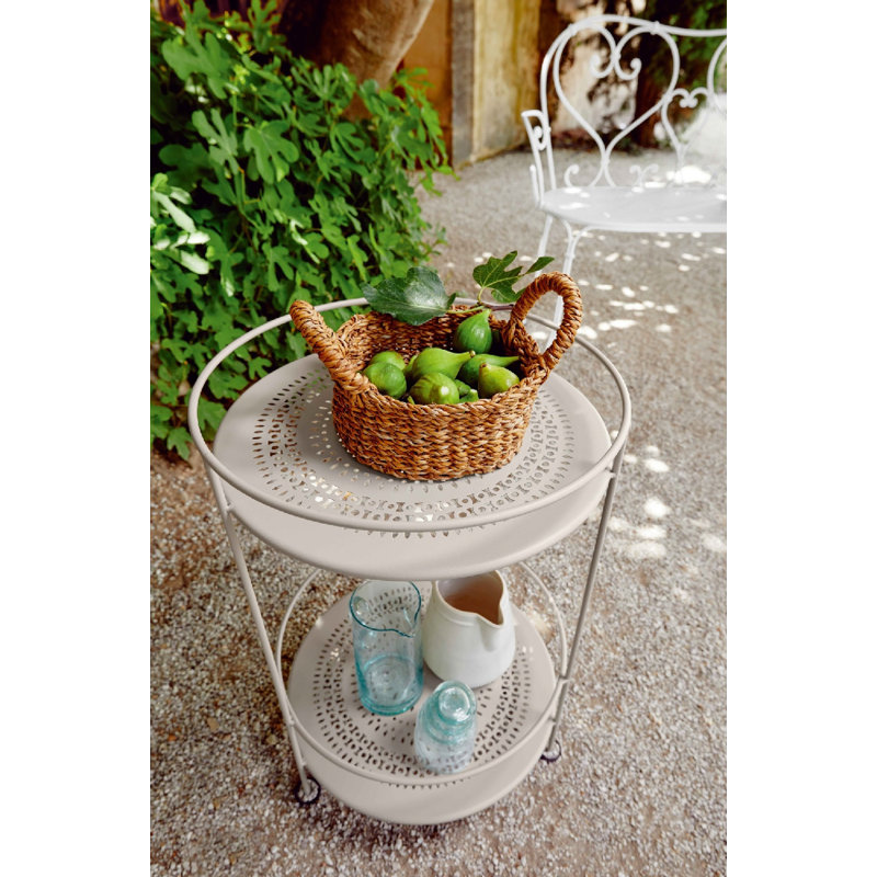 Guinguette Outdoor Round Side Table, Cotton