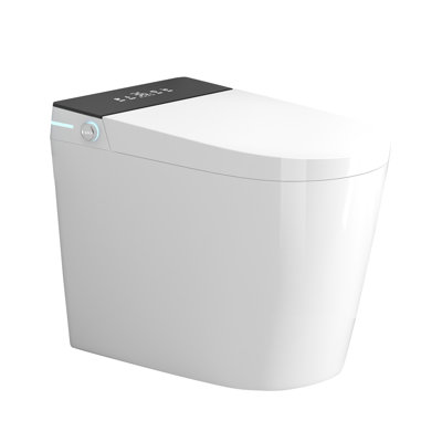 Modern Smart Toilet Bidet - Auto Open/Close, Flush, Heated Seat, Warm Air Dry With Facility Dry, Compact Bath