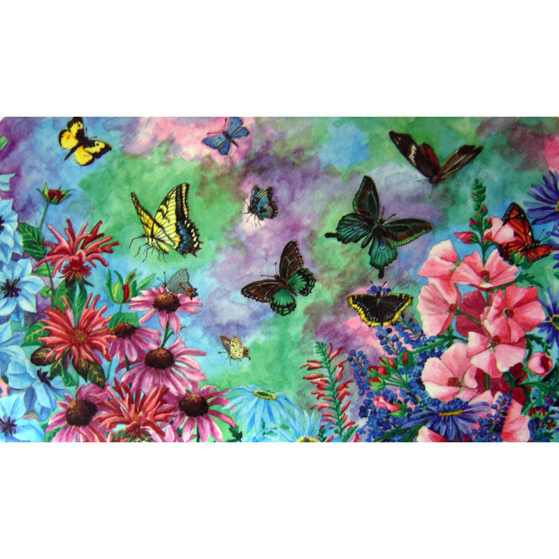Papillons 30 po x 18 po tapis de porte d’intérieur anti-dérapant Summerset