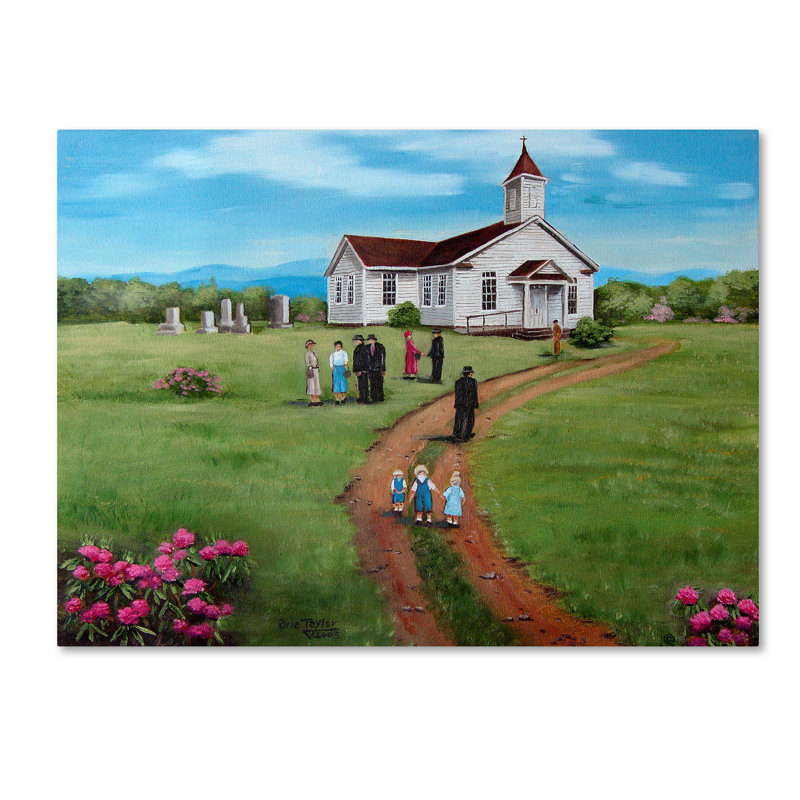 «Church Inconnu» de Dugazon, reproduction sur toile tendue, H 18 po x l 24 po